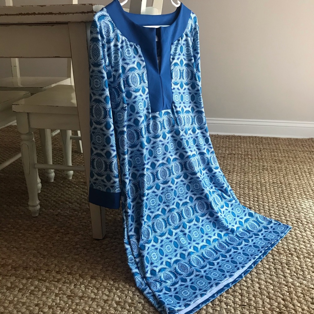 New with Tag: Cabana Life Road Map Tunic Dress. UPF 50. Size XL